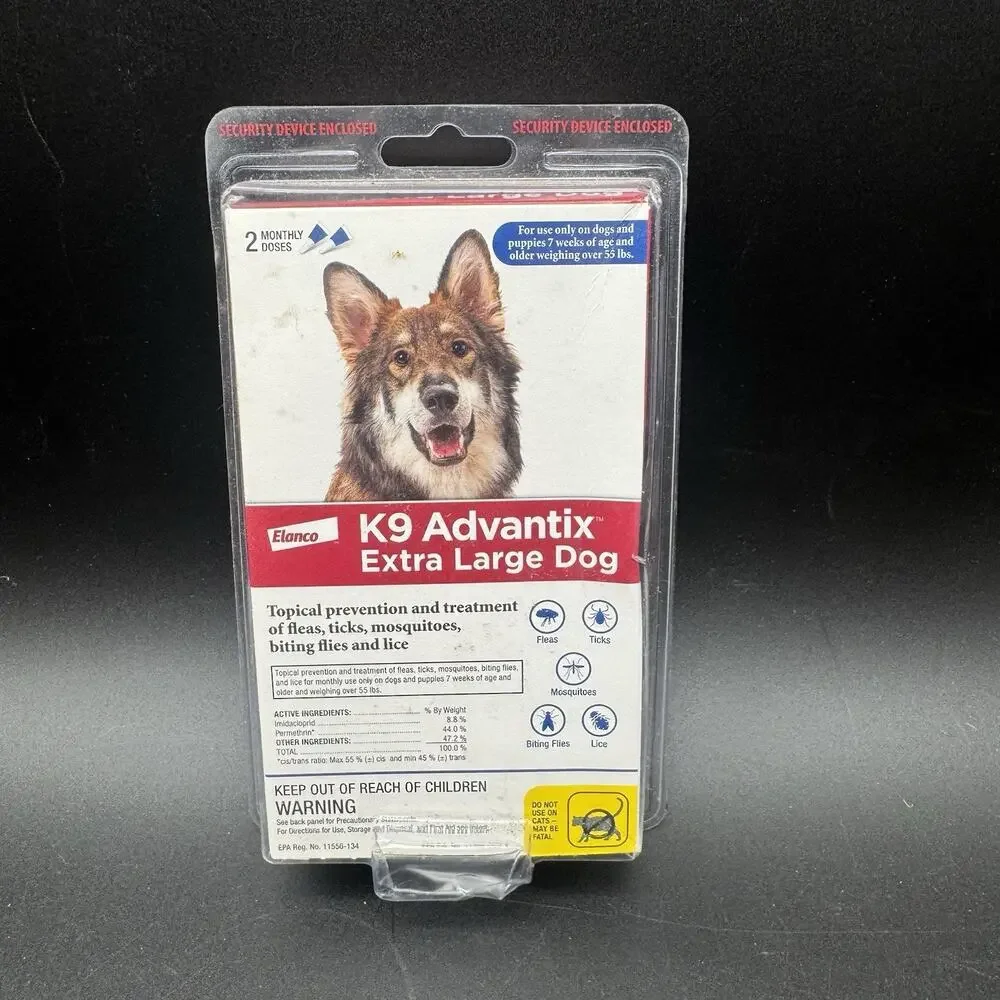 Elanco K9 Advantix XL Dogs Flea Prevention Treatment *NEW* 2 Monthly Doses